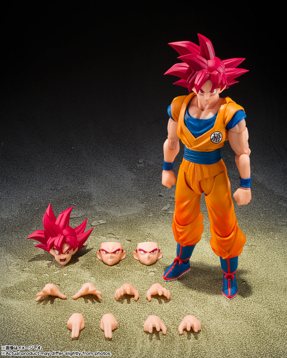 S.H.Figuarts Dragon Ball Super Saiyan God Son Goku (God Aura) Tamashii Nations Bandai Action Figure