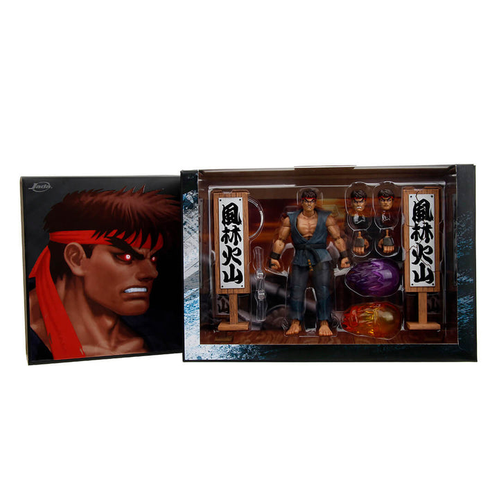 Jada Toys Ultra Street Fighter II – Evil Ryu (1/12 Scale Deluxe Set, Exclusive) Action Figure