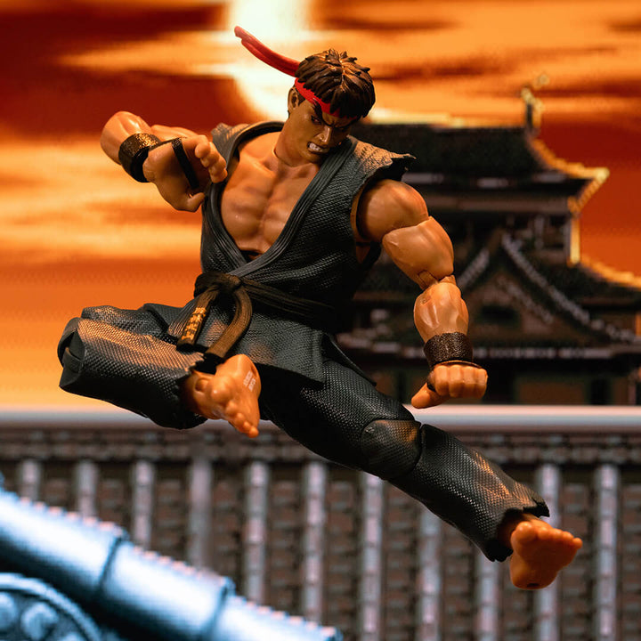 Jada Toys Ultra Street Fighter II – Evil Ryu (1/12 Scale Deluxe Set, Exclusive) Action Figure