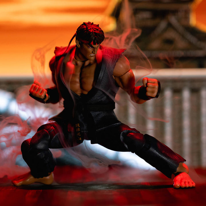 Jada Toys Ultra Street Fighter II – Evil Ryu (1/12 Scale Deluxe Set, Exclusive) Action Figure