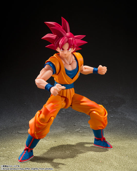 S.H.Figuarts Dragon Ball Super Saiyan God Son Goku (God Aura) Tamashii Nations Bandai Action Figure