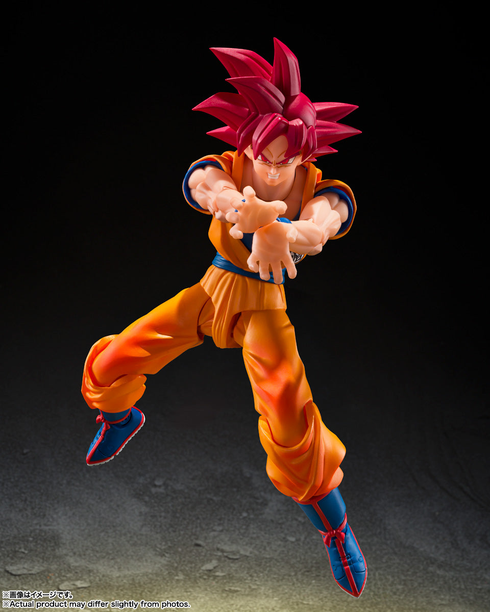 S.H.Figuarts Dragon Ball Super Saiyan God Son Goku (God Aura) Tamashii Nations Bandai Action Figure