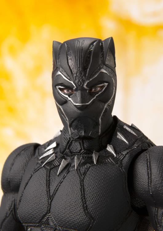 S.H.Figuarts Marvel Black Panther and Tamashii Effect Rock Avengers Infinity War Tamashii Nations Bandai Action Figure