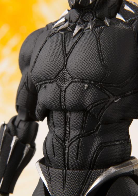 S.H.Figuarts Marvel Black Panther and Tamashii Effect Rock Avengers Infinity War Tamashii Nations Bandai Action Figure